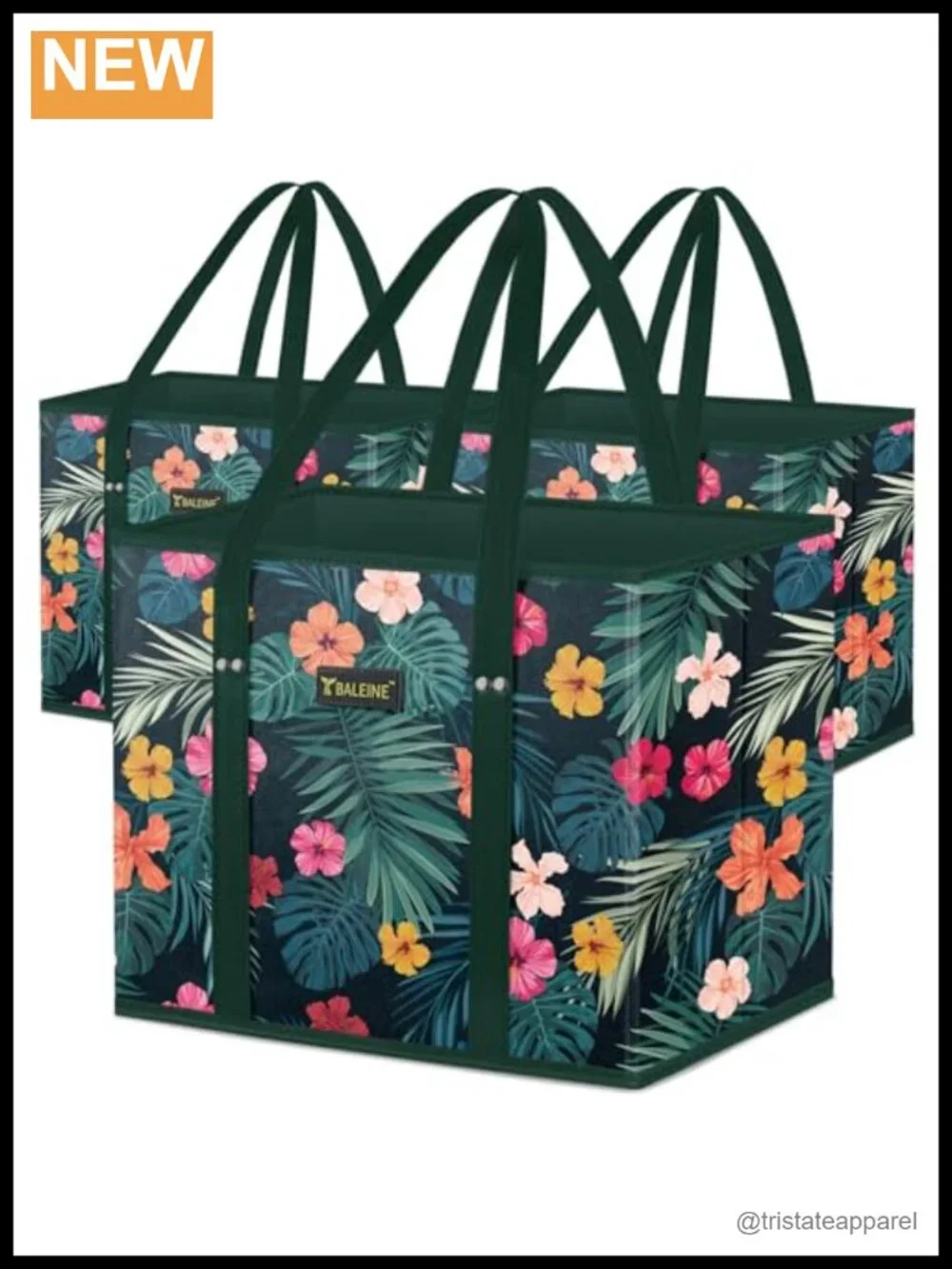Reusable Grocery Bags Heavy Duty Shopping Tote 3 Pack